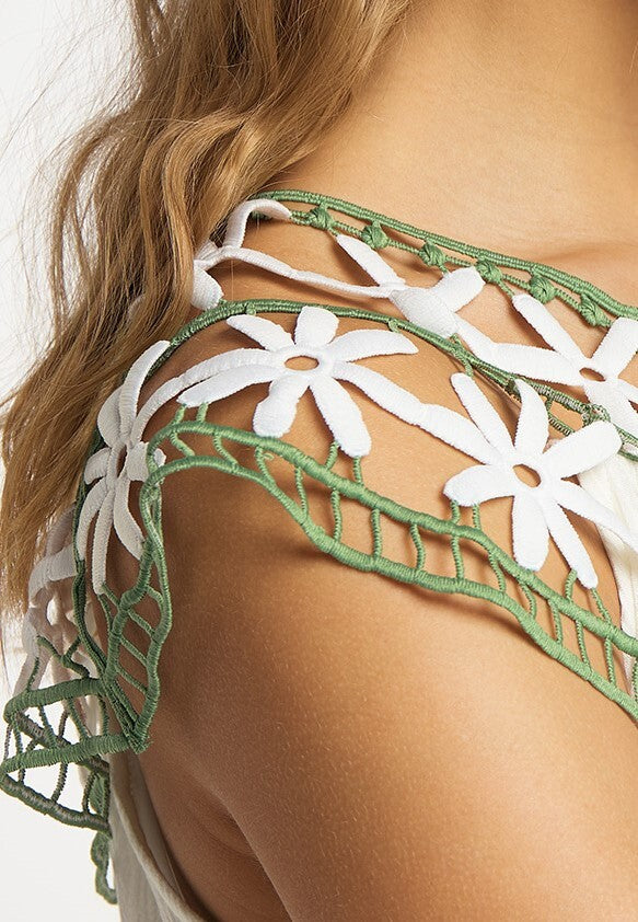 IZIA Kobiety Sukienka z kwiatowej koronki