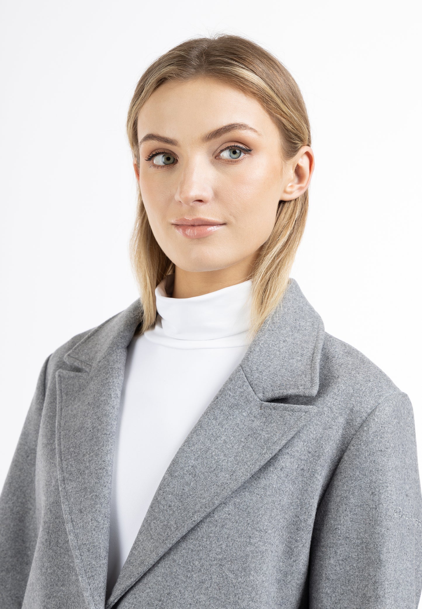 DreiMaster Klassik Damen langer Blazer aus Wollmischung