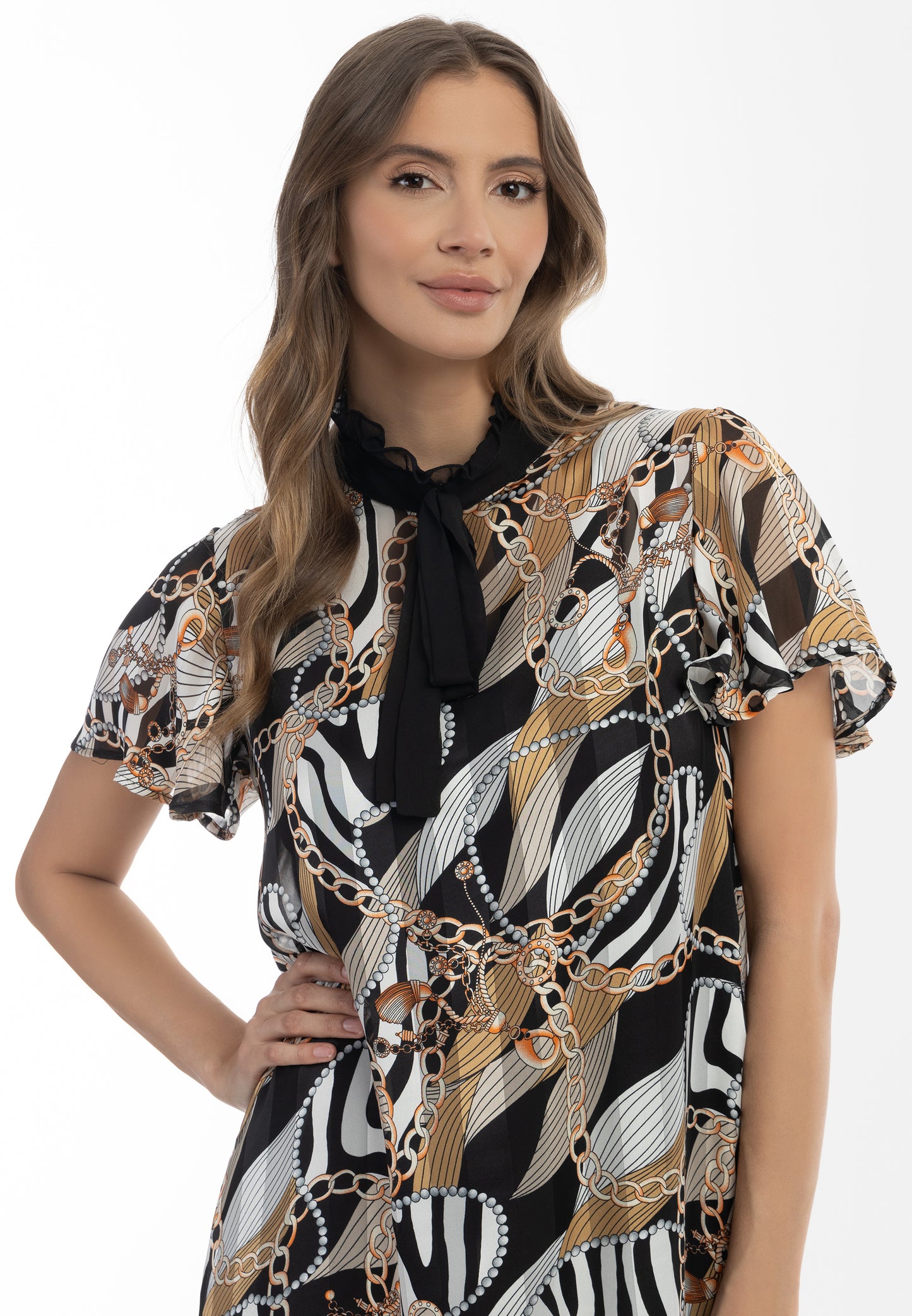 faina Women's Midi Dress With All Over Print