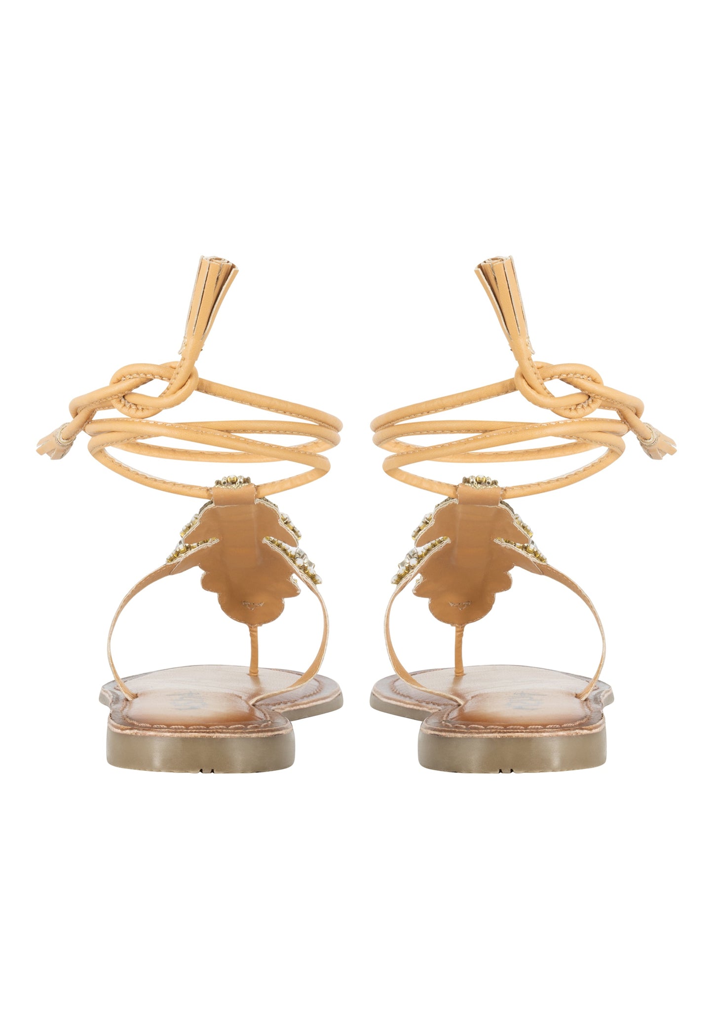 Usha festival Women's Roman Sandal With Stone Trimmings