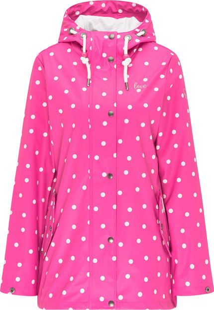 Mymo Women's Rain Jacket With Polka Dots