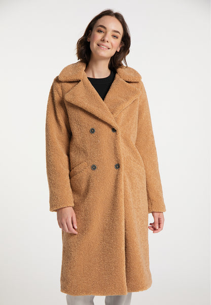 myMo Kobiety płaszcz z sztucznego kożucha