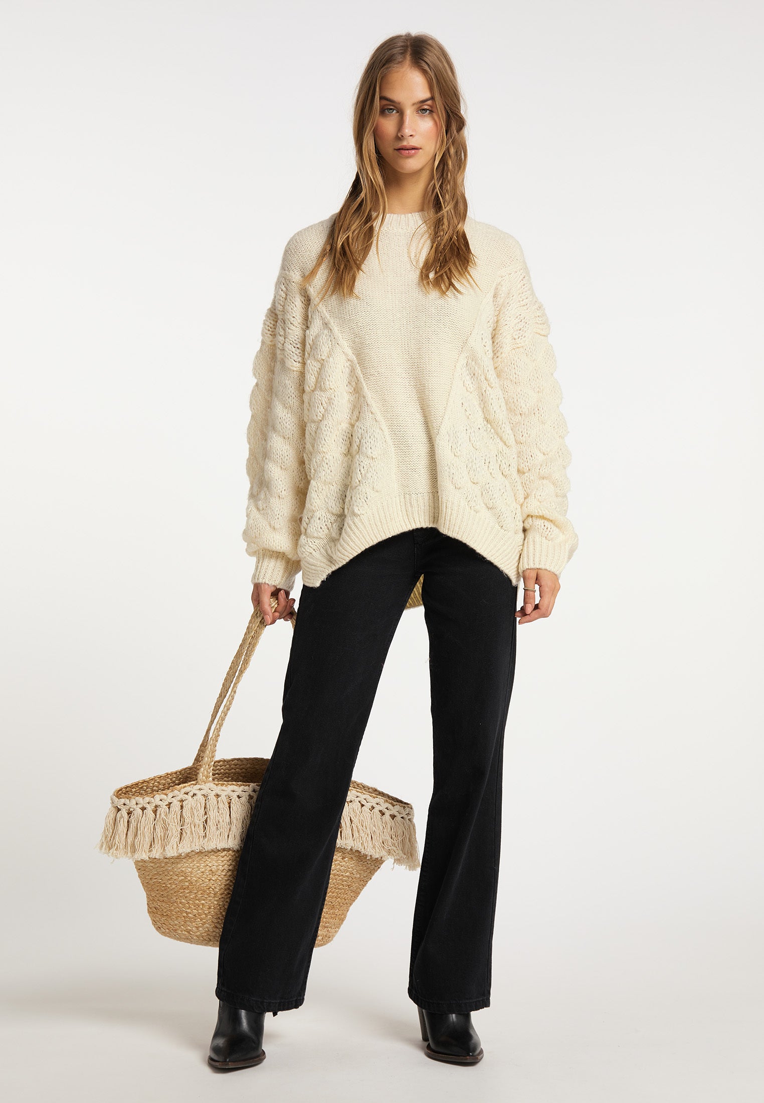 IZIA Women's Oversized Chunky Knit Sweater