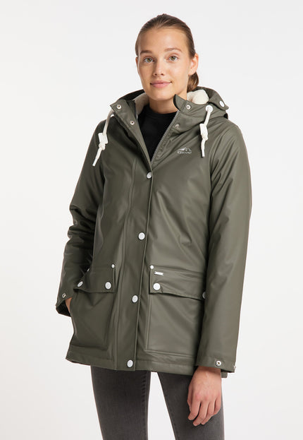 Icebound Women's Rain Jacket With Faux Fur Lining