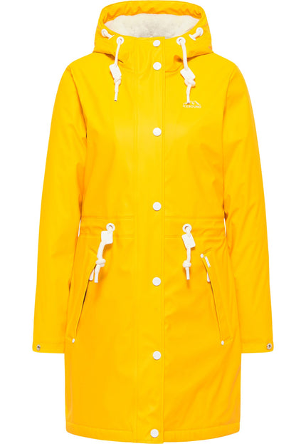 Icebound Women's Raincoat With Faux Fur Lining