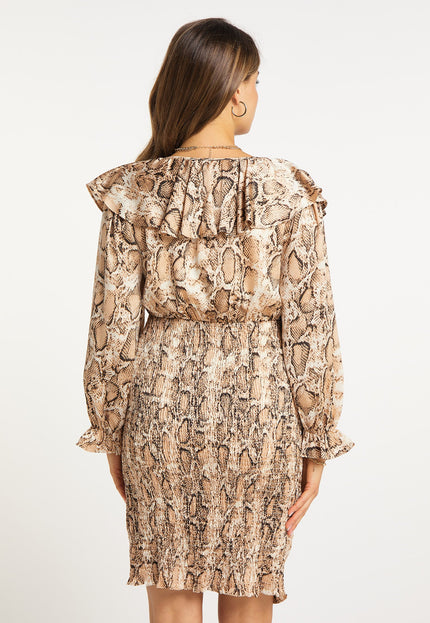 Faina Women's Dress With Snake Print