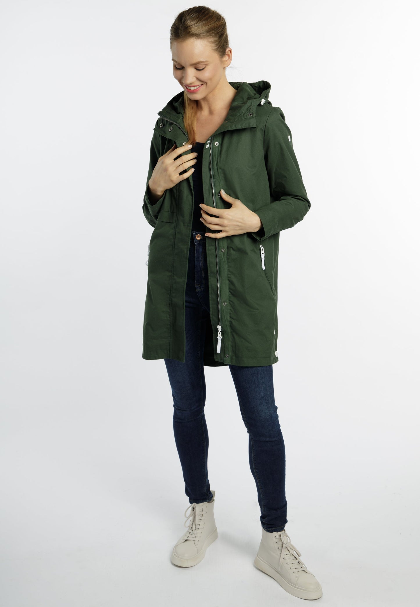 Dreimaster maritim Women's Transitional Cotton Coat