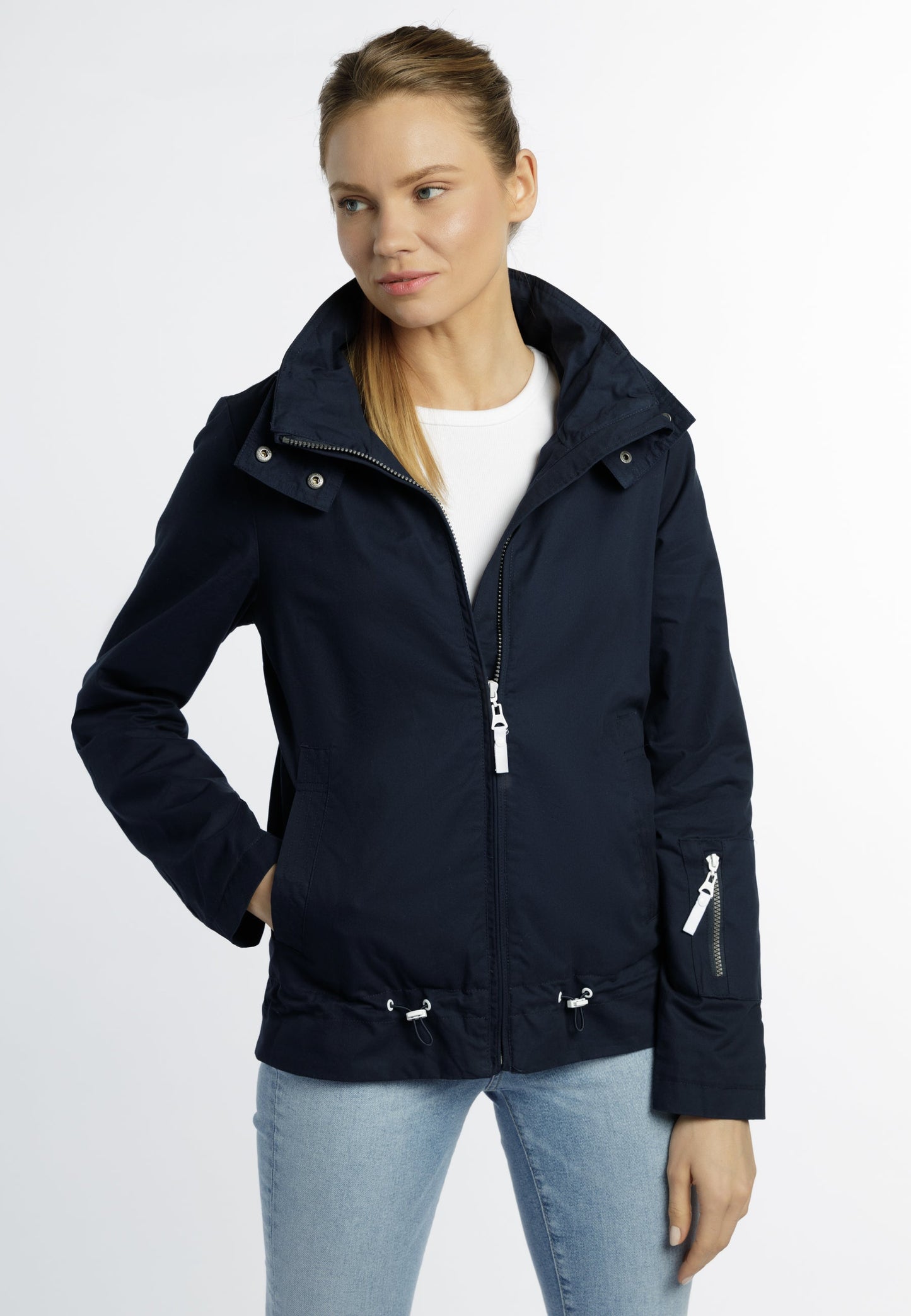 Dreimaster maritim Women's Transition Jacket Made Of Cotton