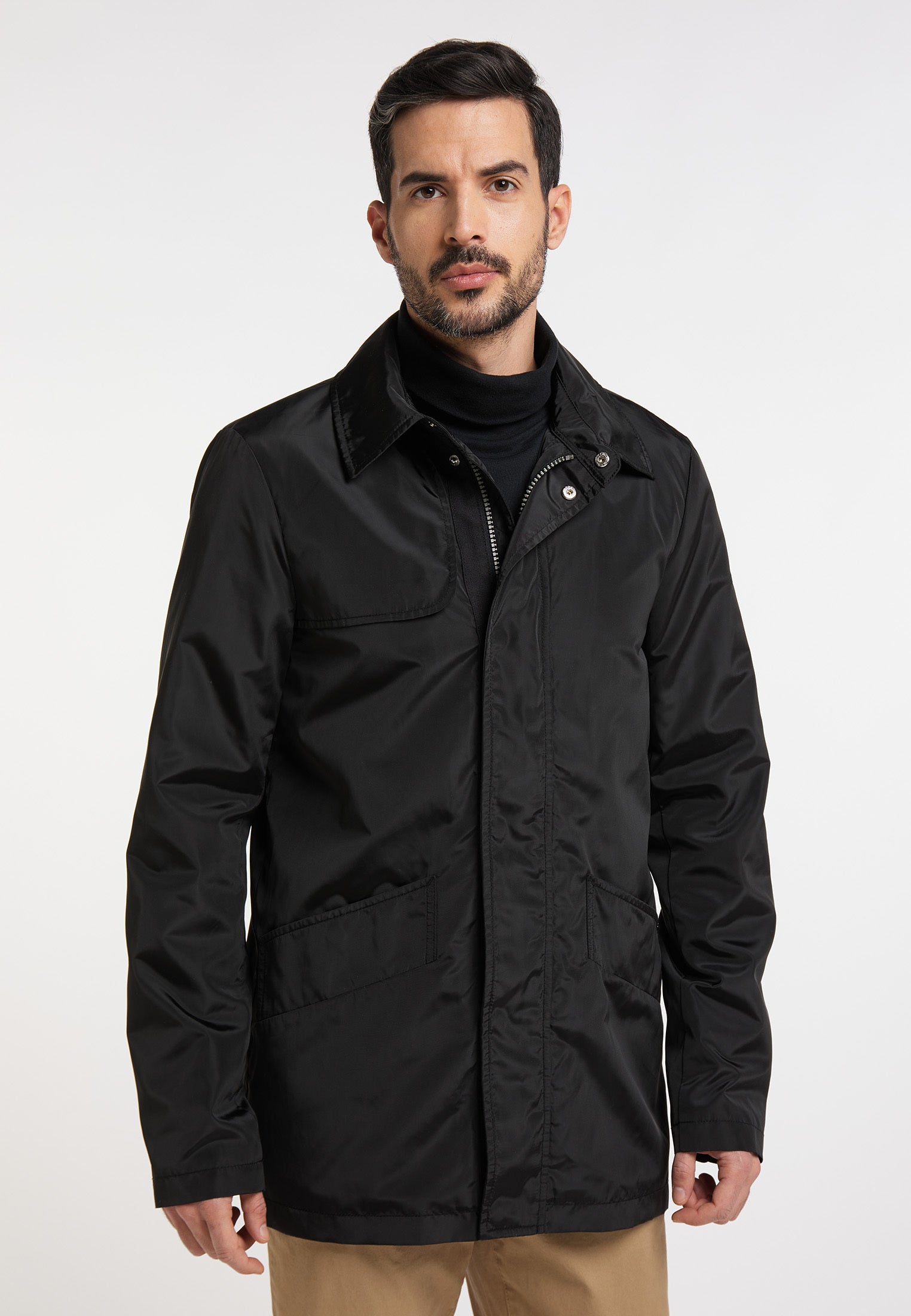 DreiMaster Klassik Męski Krótki Płaszcz Przejściowy