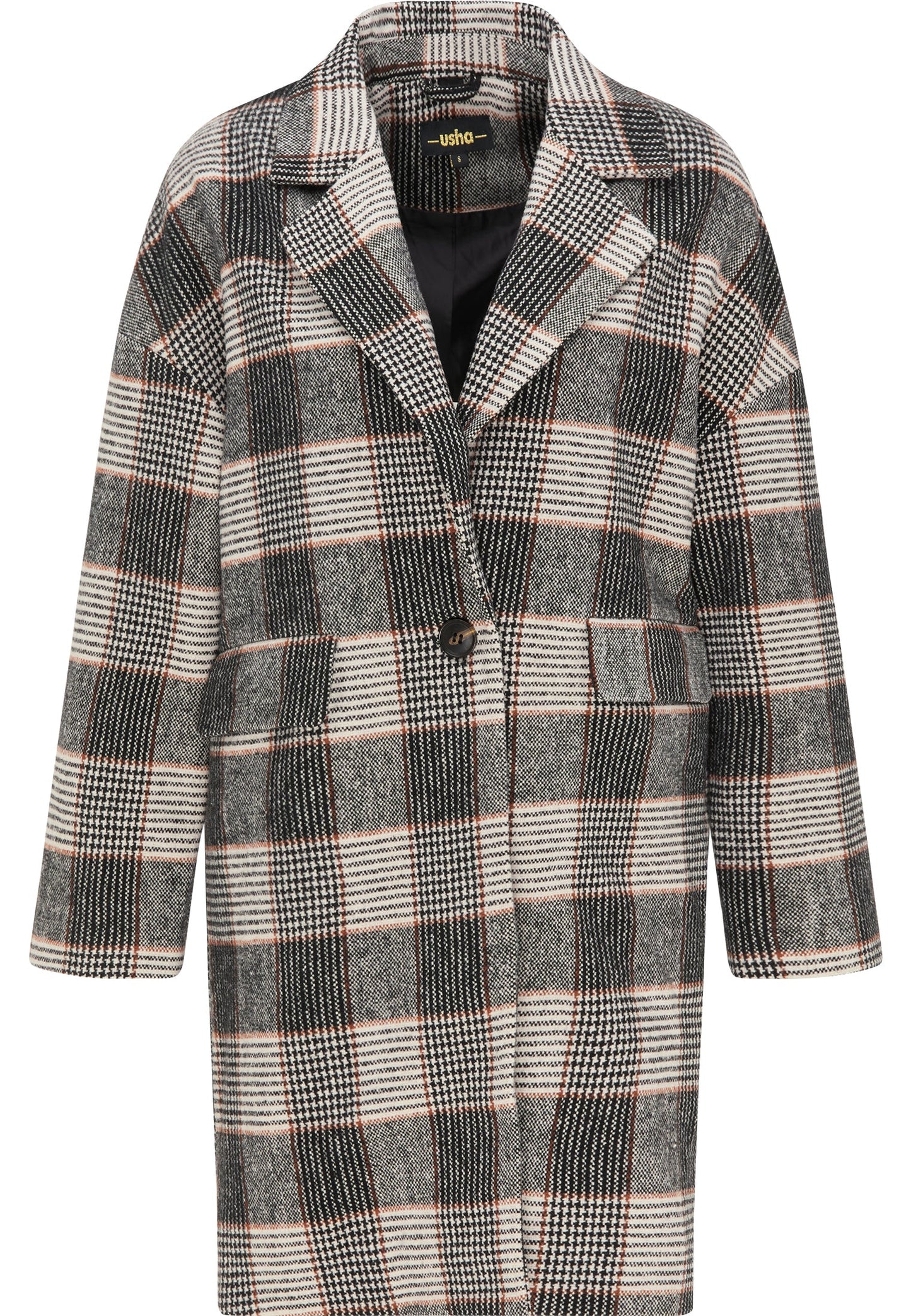 Usha black label Women's Glencheck Coat