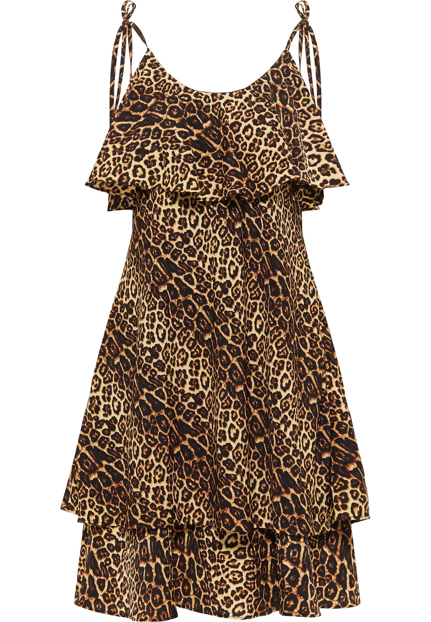 Faina Women's Dress With Leopard Print