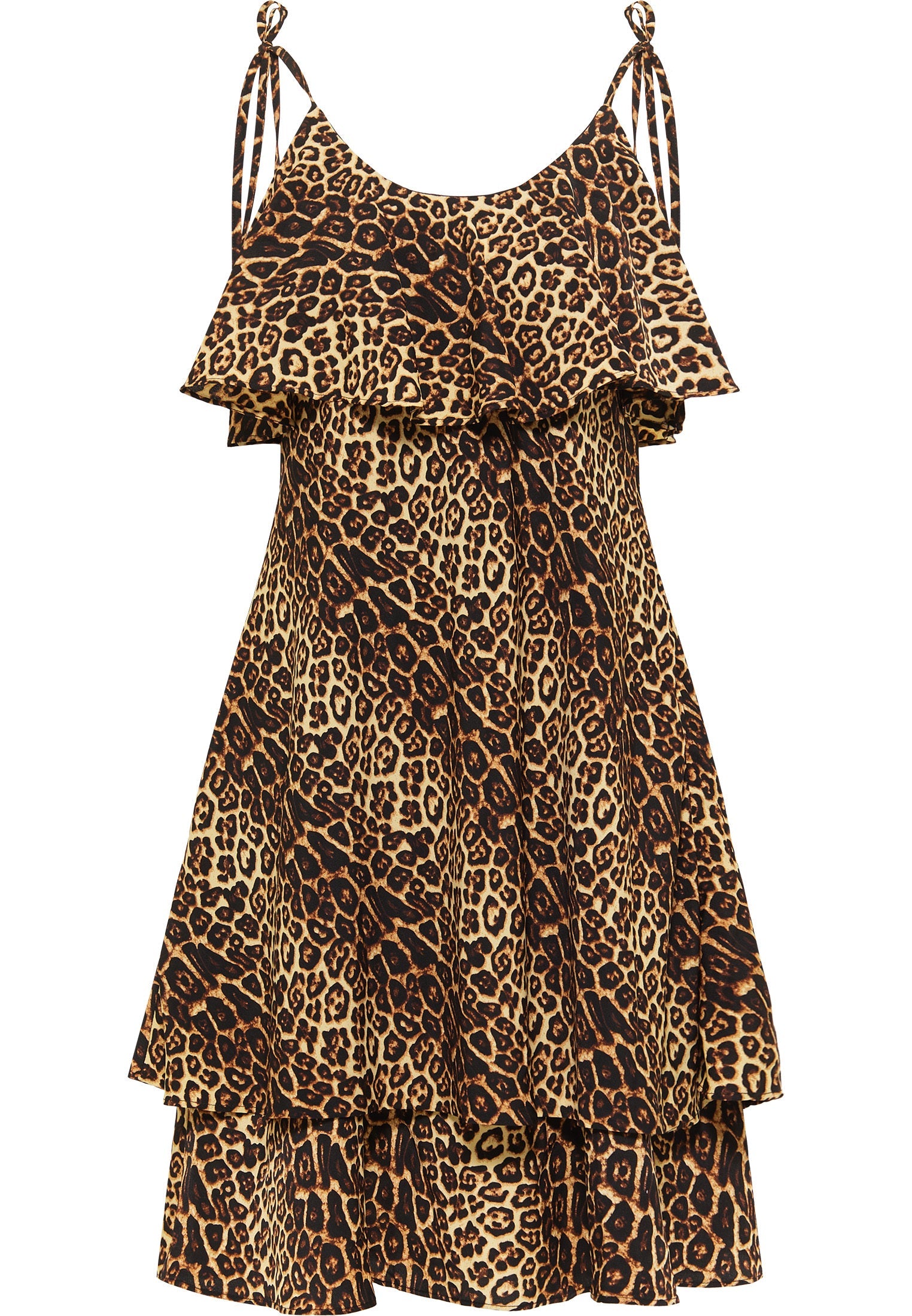Faina Women's Dress With Leopard Print