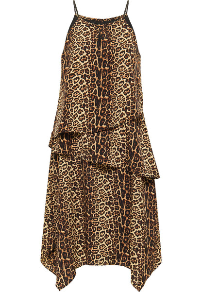 Faina Women's Dress With Leopard Print