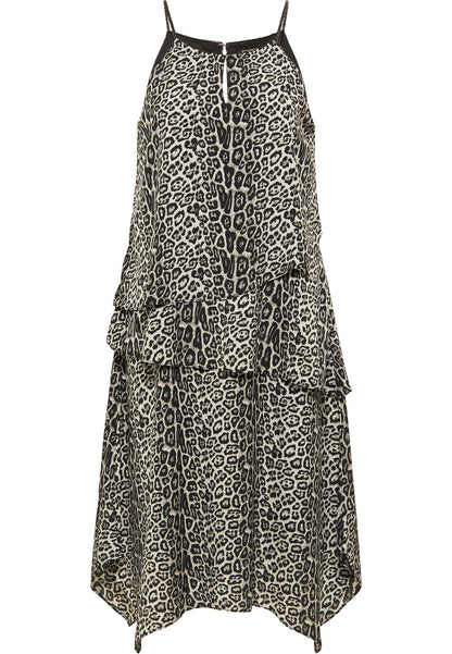 Faina Women's Dress With Leopard Print