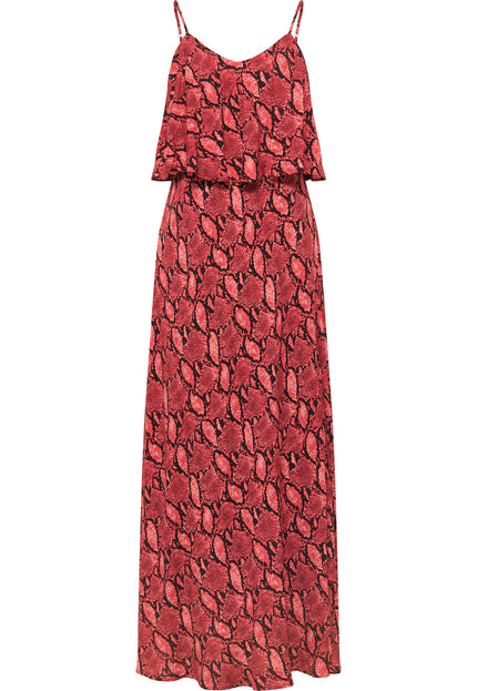 faina Damen's Schlangenprint Maxi Kleid