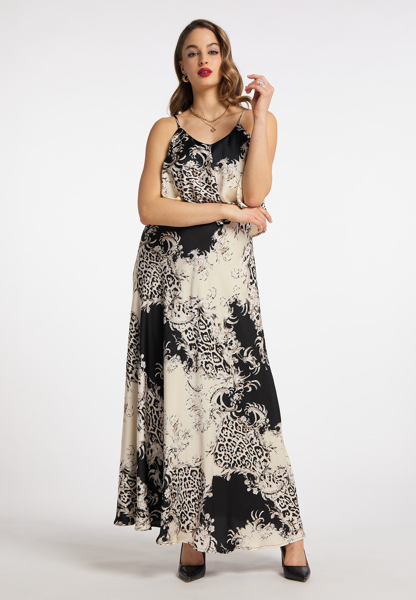 faina Women's Maxi Dress With All Over Print