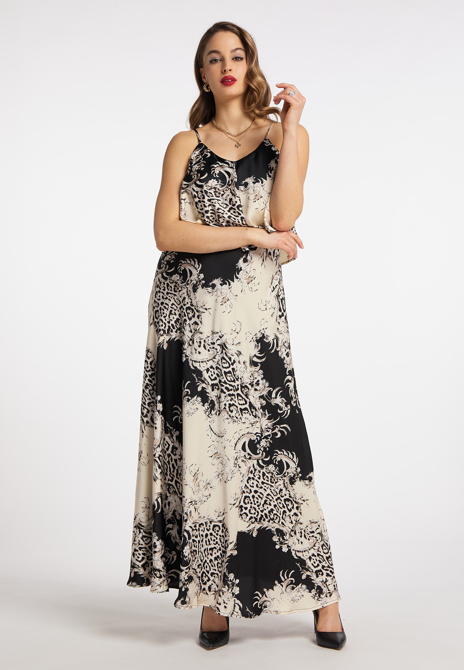 faina Women's Maxi Dress With All Over Print