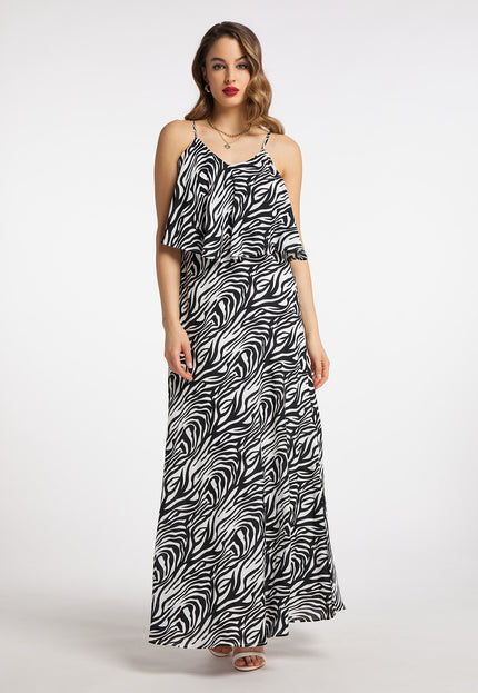 Faina Women's Women'S Zebra Print Maxi Dress