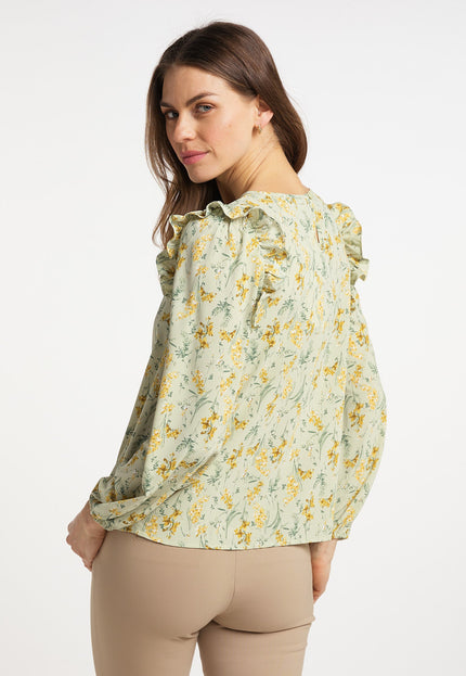 Usha Women's Blouse With Floral Print