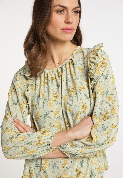 Usha Women's Blouse With Floral Print