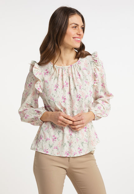 Usha Women's Blouse With Floral Print