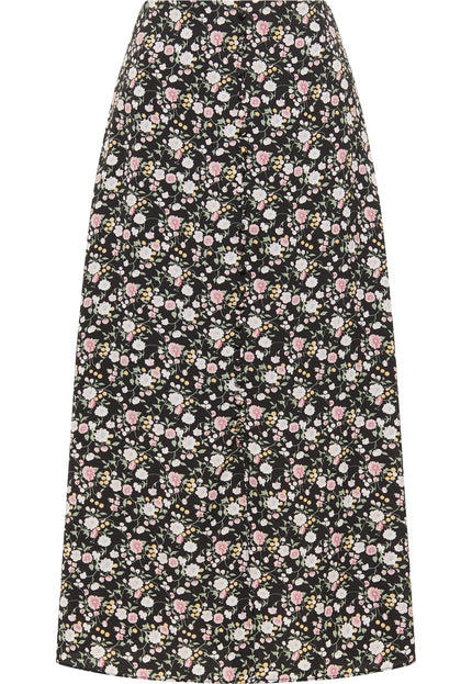 Usha Women's Midi Skirt With Floral Print