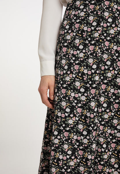 Usha Women's Midi Skirt With Floral Print