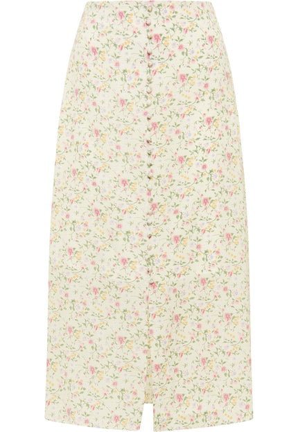 Usha Women's Midi Skirt With Floral Print