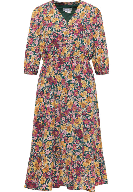 usha Women's Floral Print Midi Dress