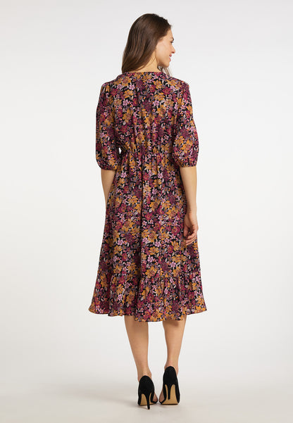 usha Women's Floral Print Midi Dress