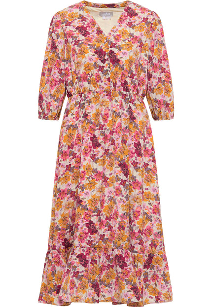 usha Women's Floral Print Midi Dress