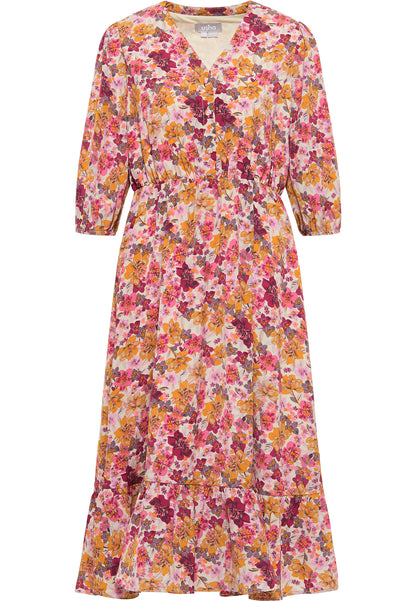 usha Women's Floral Print Midi Dress