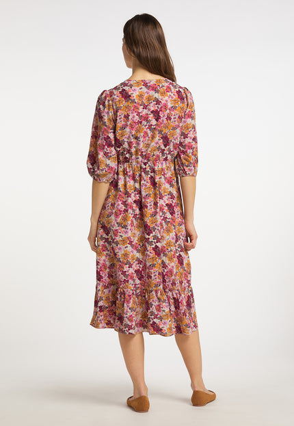 usha Women's Floral Print Midi Dress