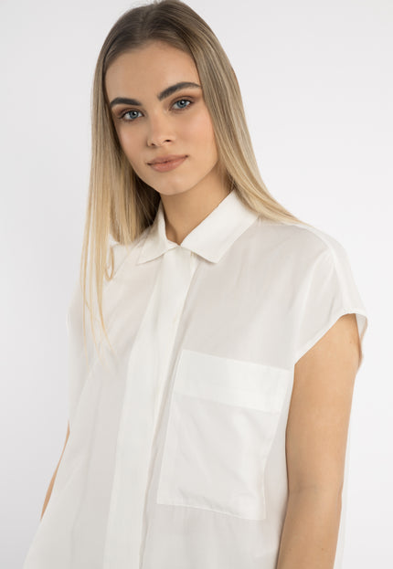 DreiMaster Klassik Damen ärmellose Bluse