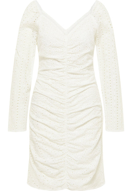 Faina Women's Dress With Broderie Anglaise