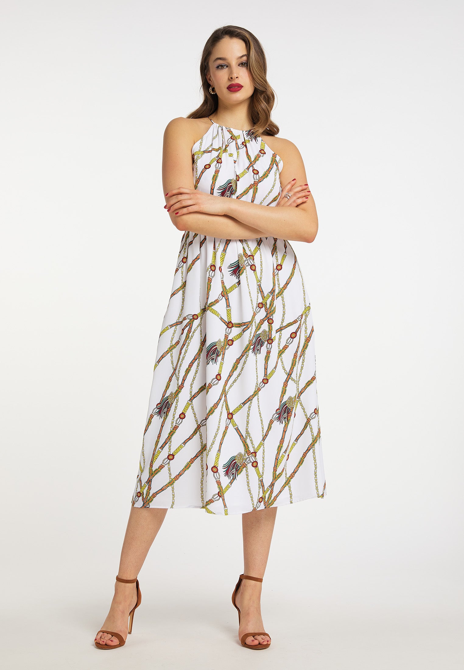 faina Women's Elegant Midi Dress