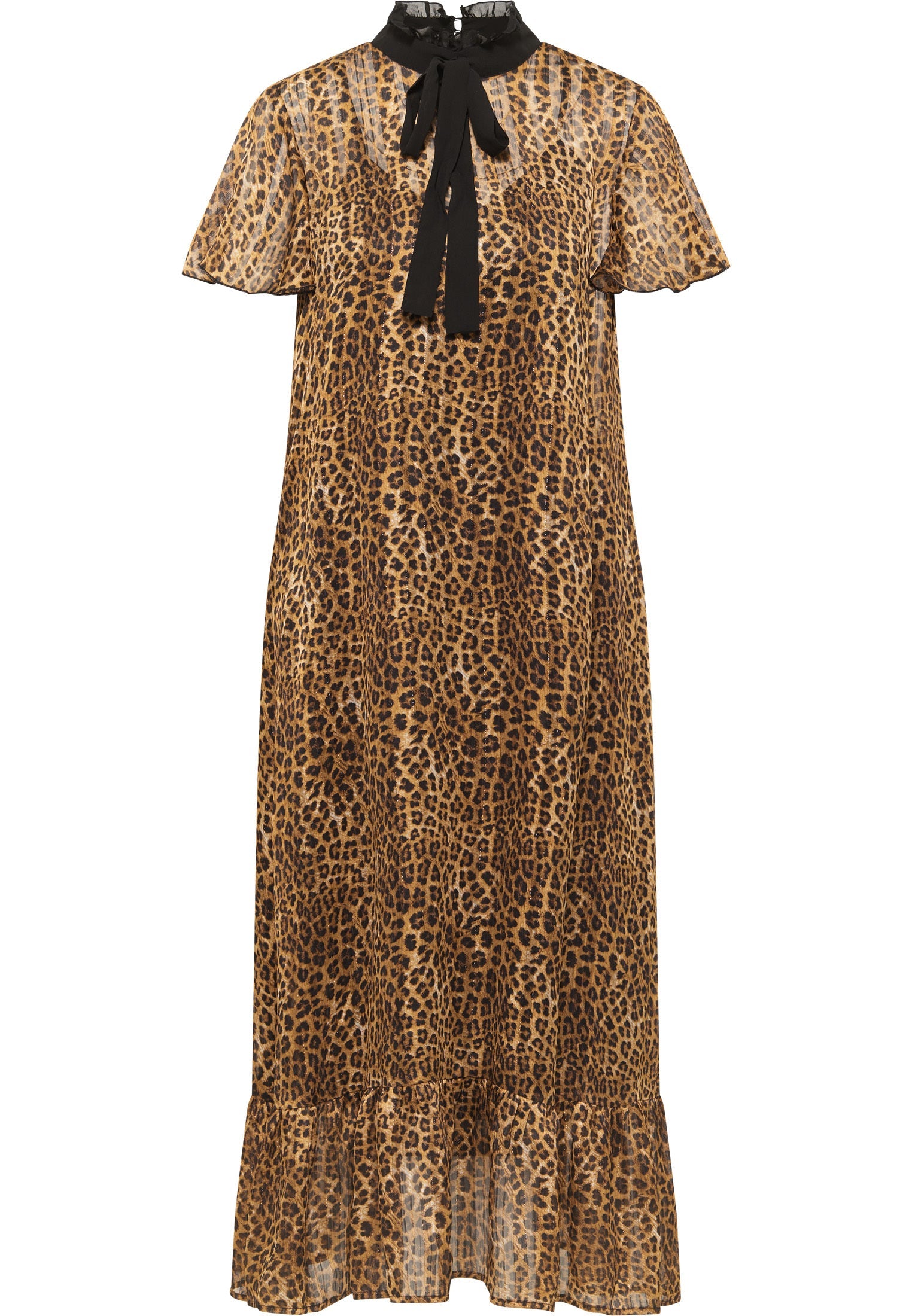 Faina Women's Midi Dress With Leopard Print