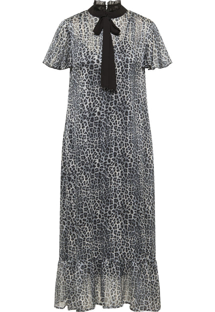 Faina Women's Midi Dress With Leopard Print