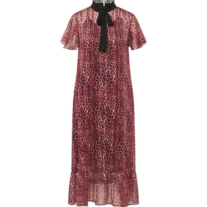 Faina Women's Midi Dress With Leopard Print