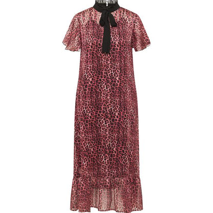 Faina Women's Midi Dress With Leopard Print