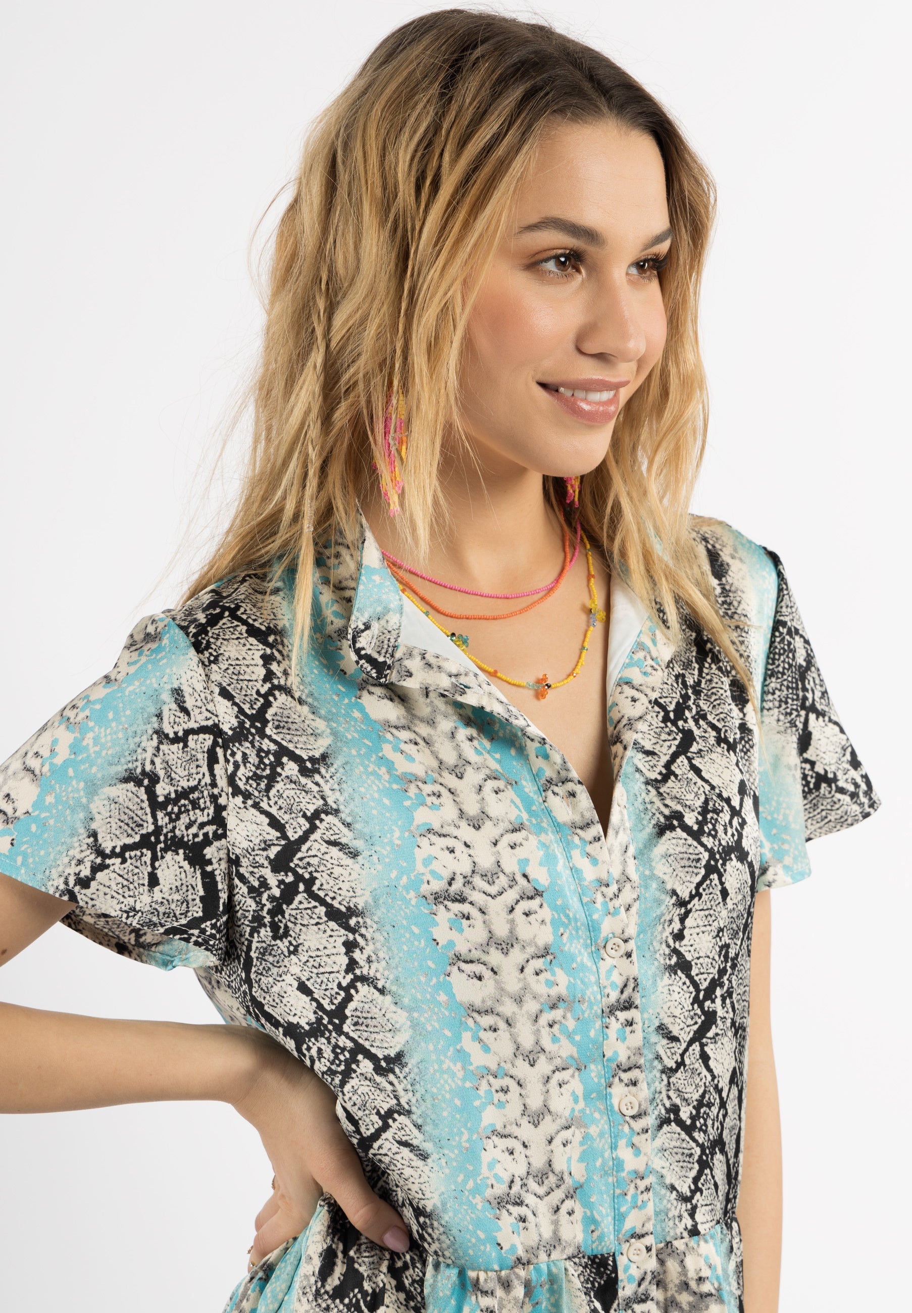 Izia Women's Dress Short Sleeve Maxi