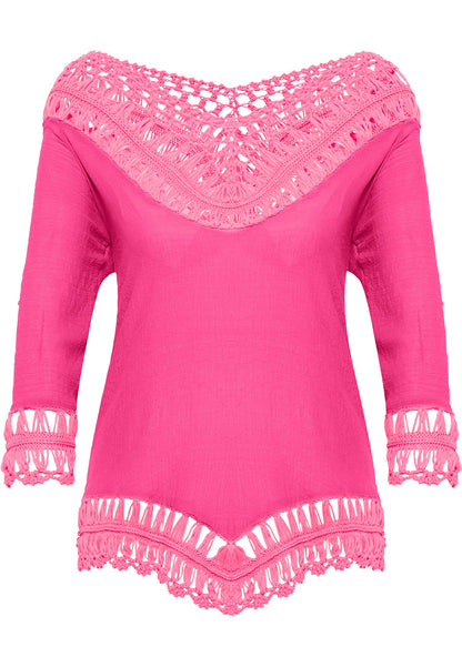 Izia Women's Tunic With Crochet Part