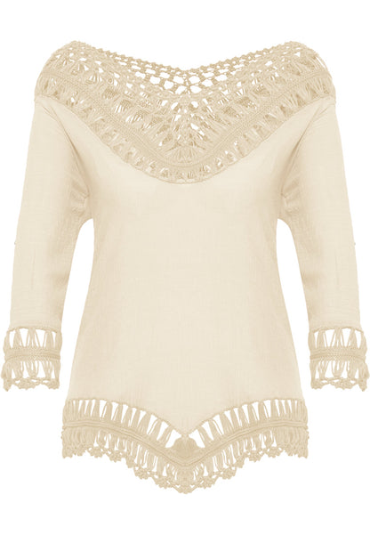 Izia Women's Tunic With Crochet Part