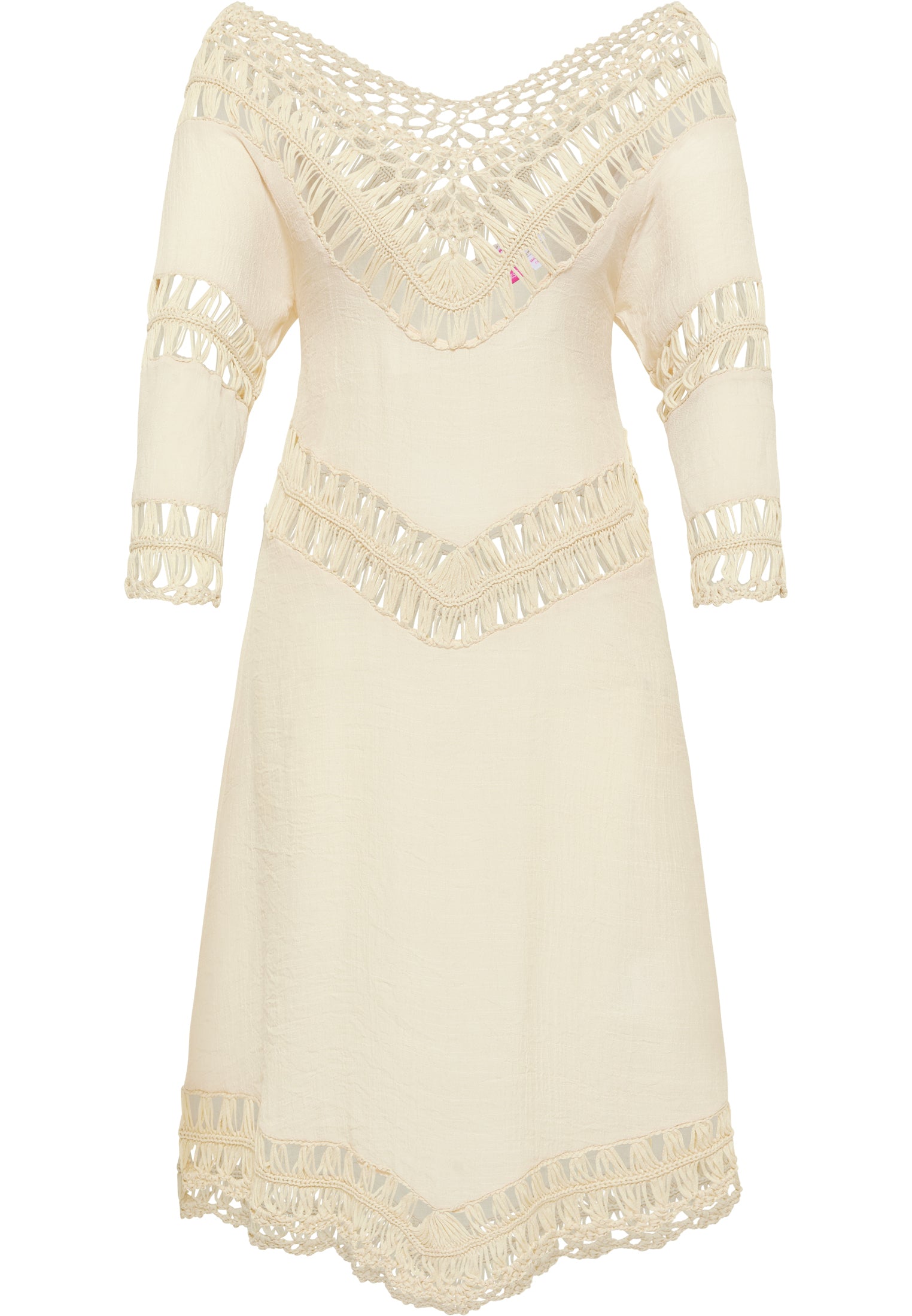 IZIA Women's Tunic Dress Mini With Crochet Part