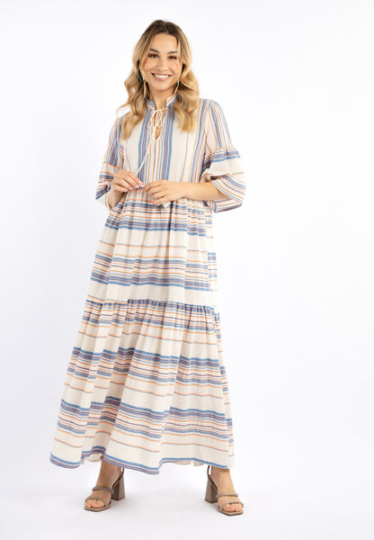 IZIA Women's Striped Maxi Dress