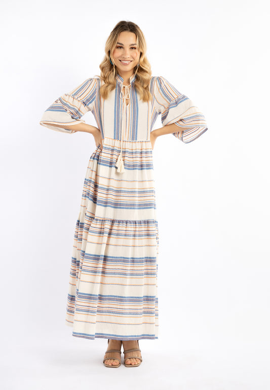 IZIA Women's Striped Maxi Dress