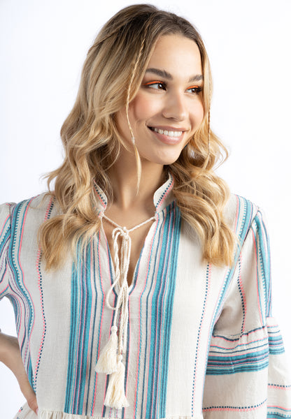 IZIA Women's Striped Maxi Dress