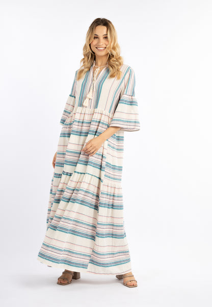 IZIA Women's Striped Maxi Dress
