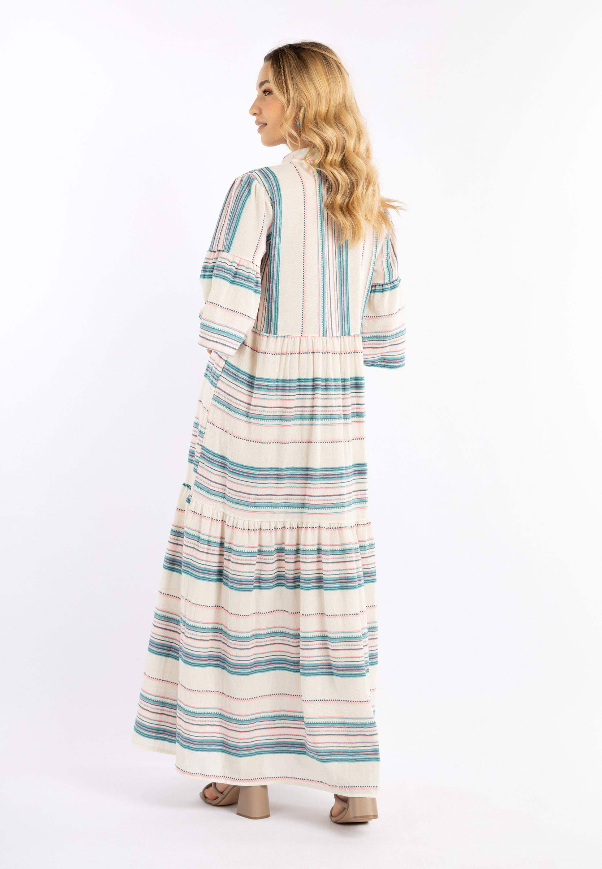 IZIA Women's Striped Maxi Dress