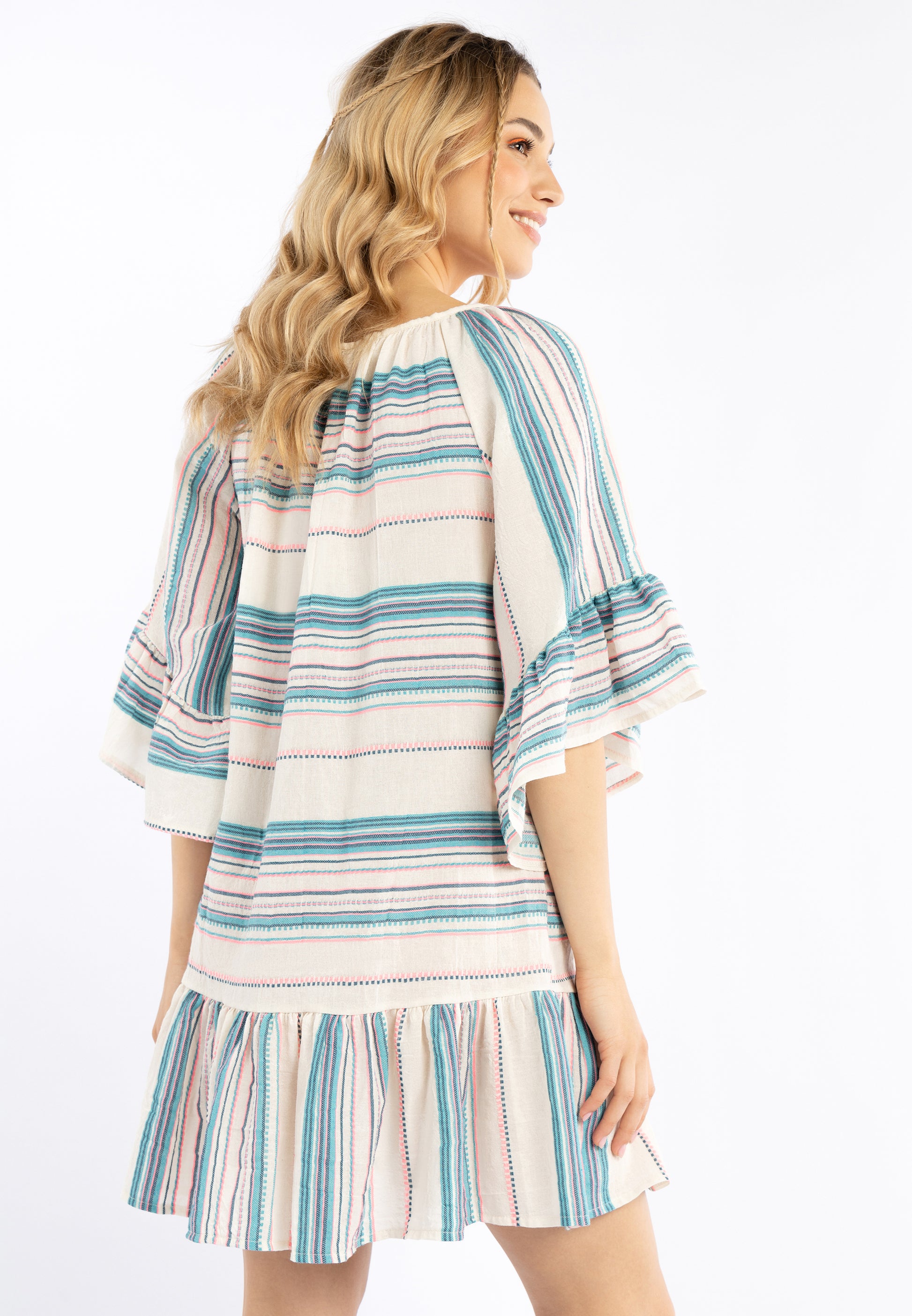 IZIA Women's Mini Dress With Stripes